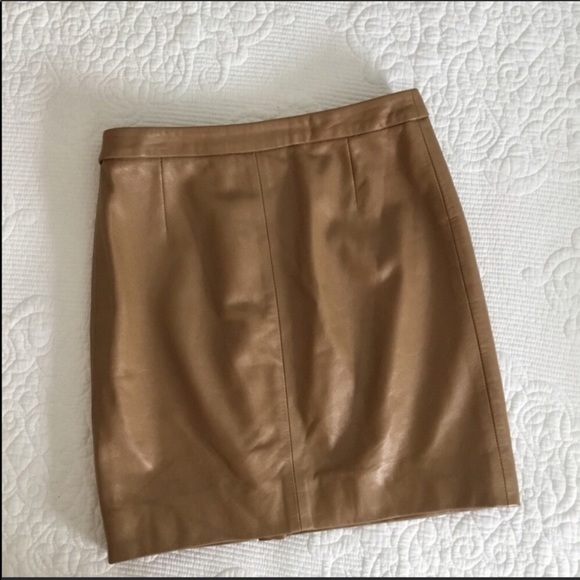Trussardi Caramel Lambskin Leather Skirt - Picture 6 of 6
